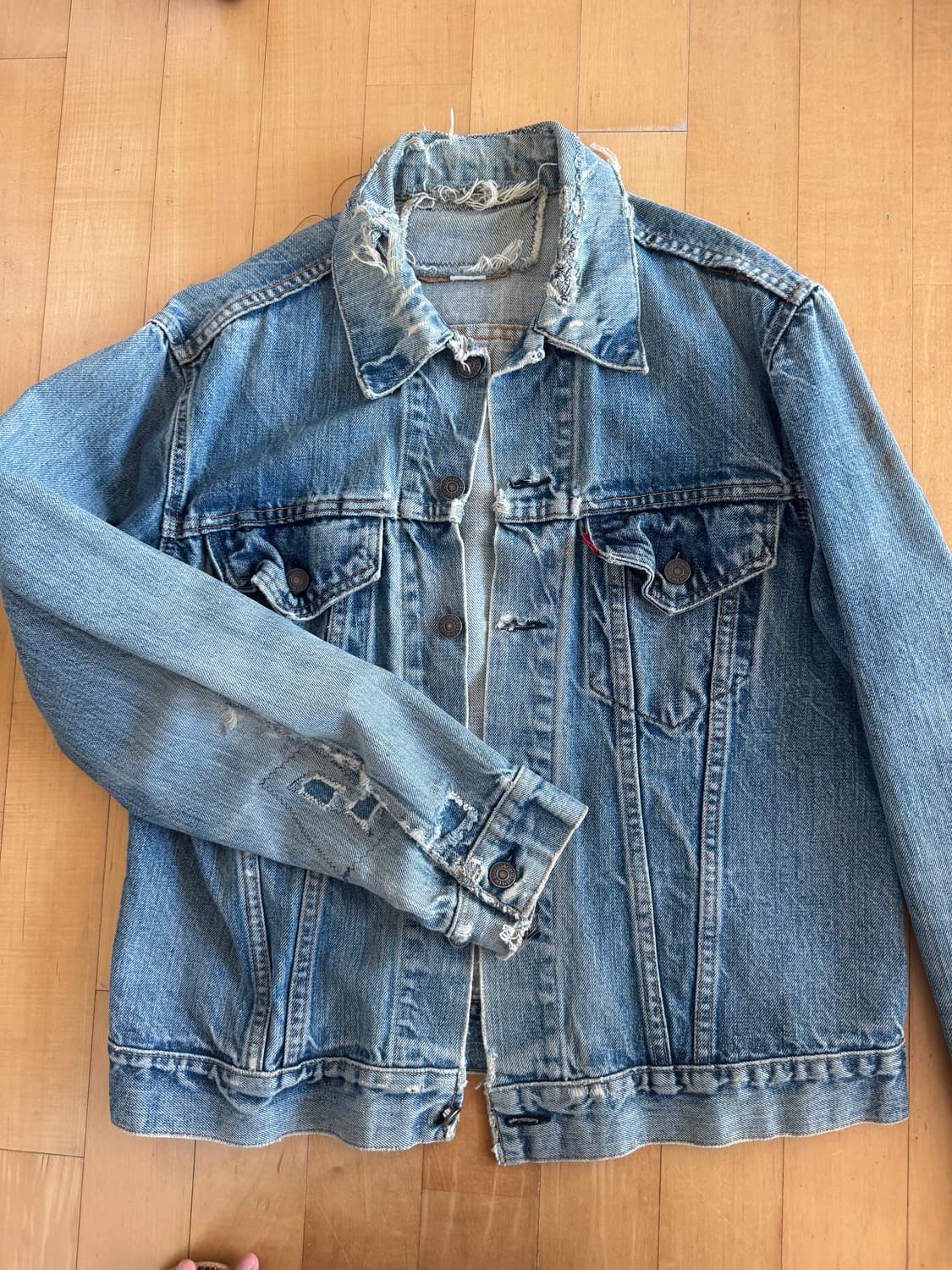리바이스 워싱 빈티지 데님 자켓 상품이미지1