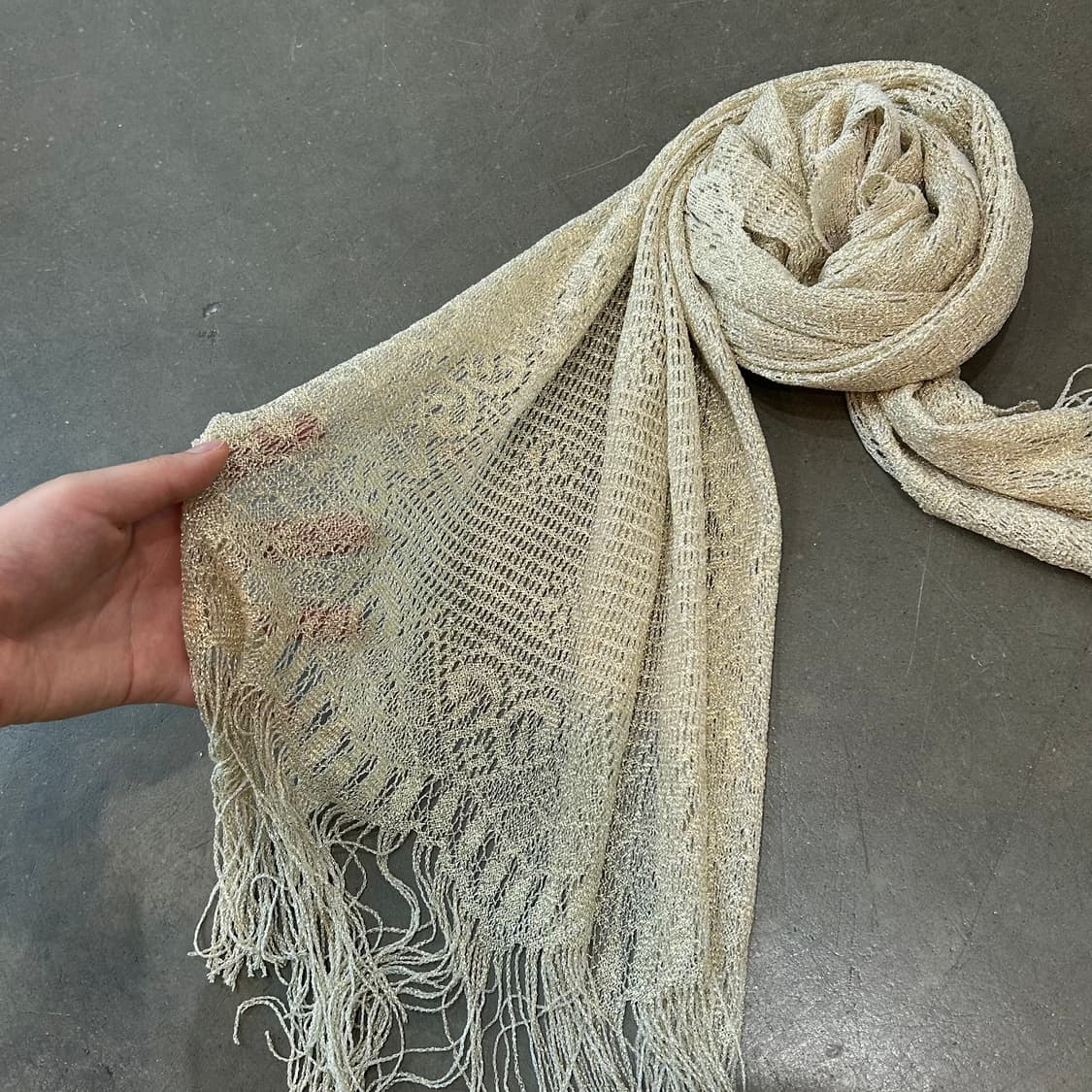 베이지 글리터 머플러 상품이미지3