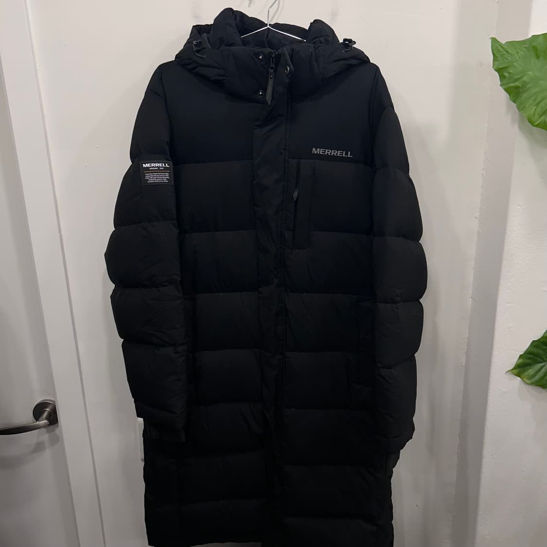 머렐 덕다운 체스트포켓 후드 돕빠 롱패딩 상품이미지2