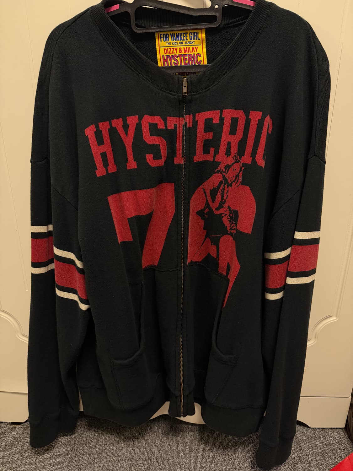 히스테릭글래머 히스테릭76 오버사이즈 점퍼 블랙 상품이미지2