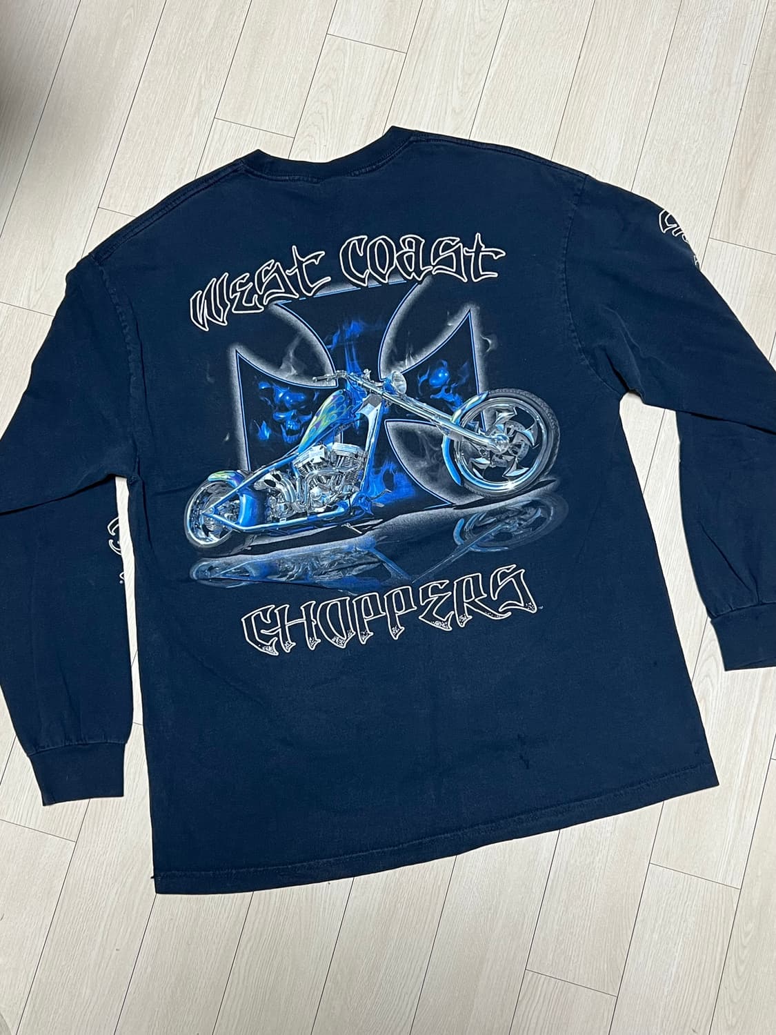 00s 웨스트코스트쵸퍼스 바이크 롱슬리브 네이비 XL사이즈 상품이미지1