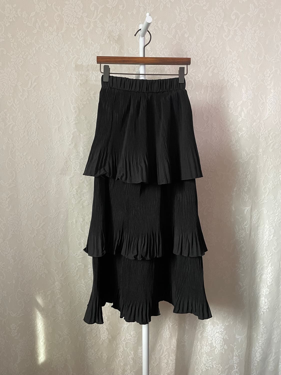 빈티지 레이어드 프릴 플리츠 스커트  상품이미지1