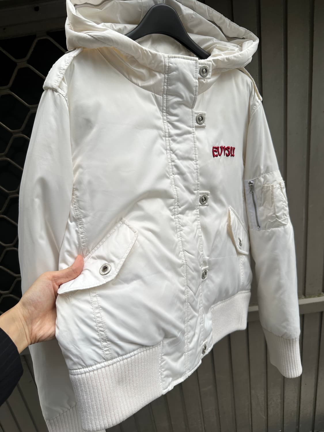 EVISU white padding bomber  상품이미지5