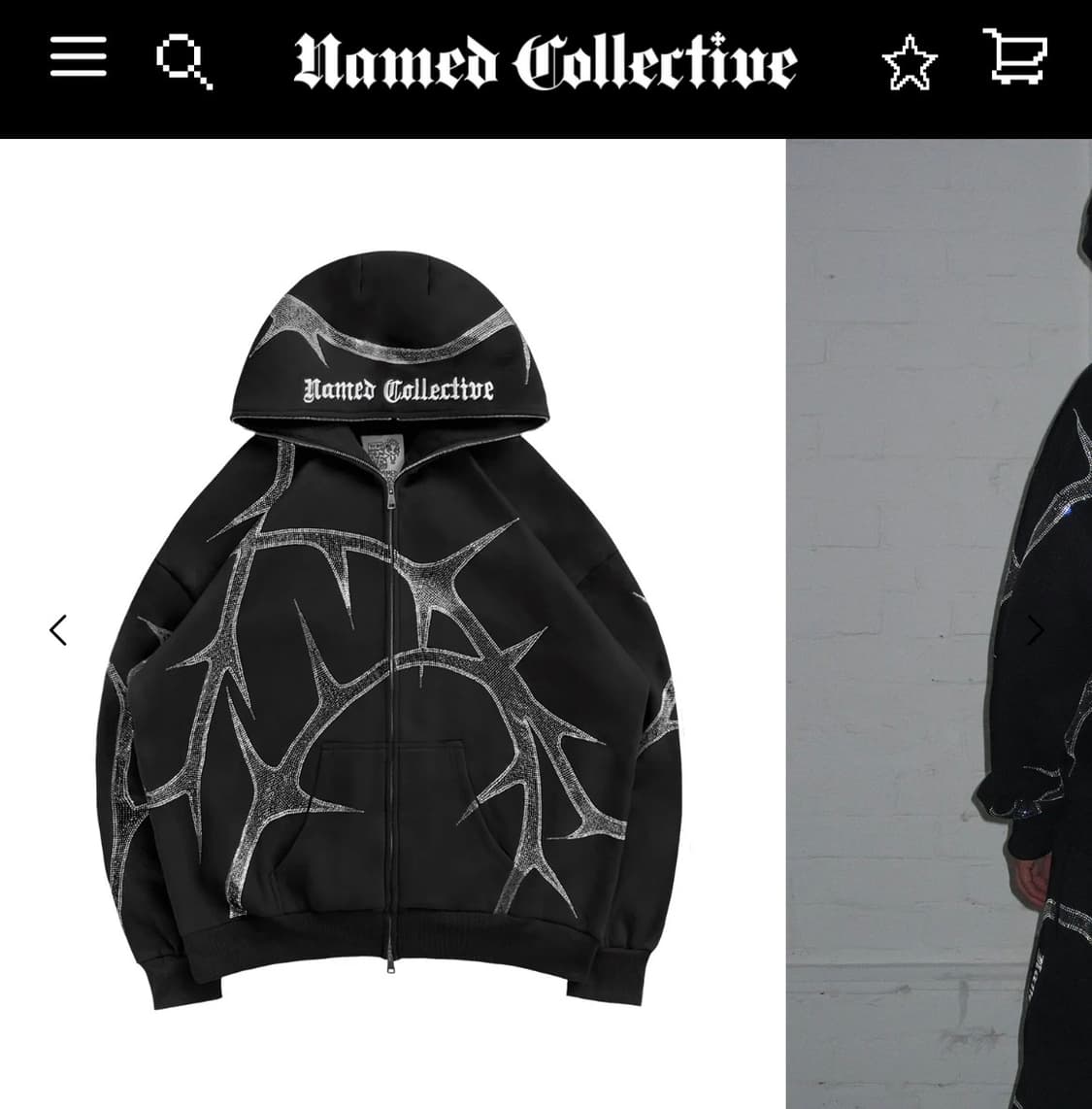 네임콜렉티브 라인스톤 셋업 상의하의 상품이미지1