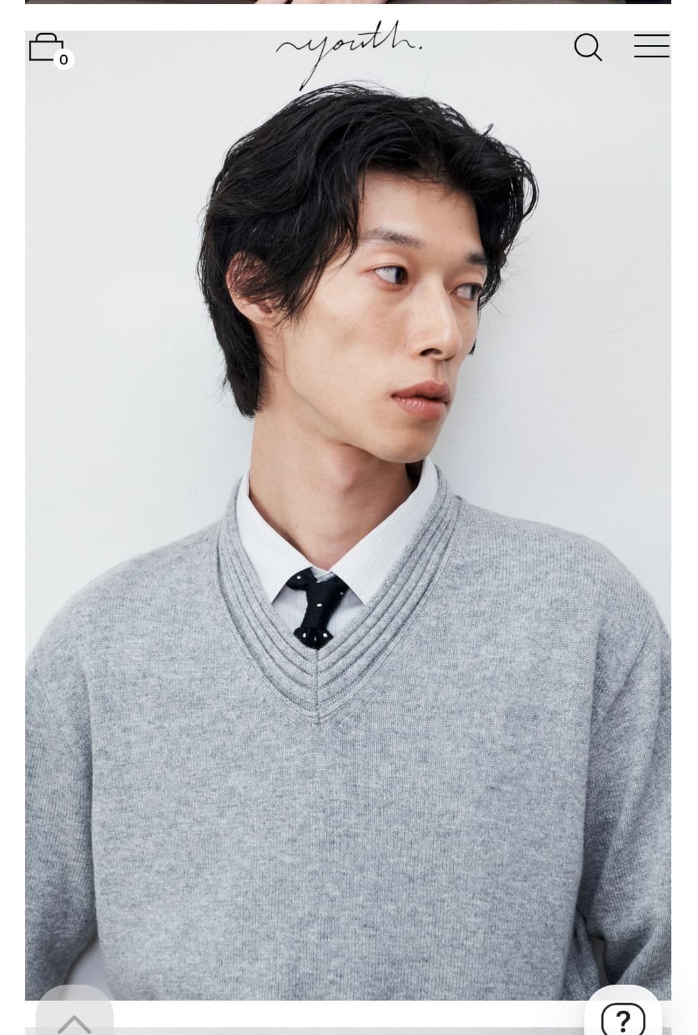 (새상품급) 유스 캐시미어 브이넥 니트 상품이미지2