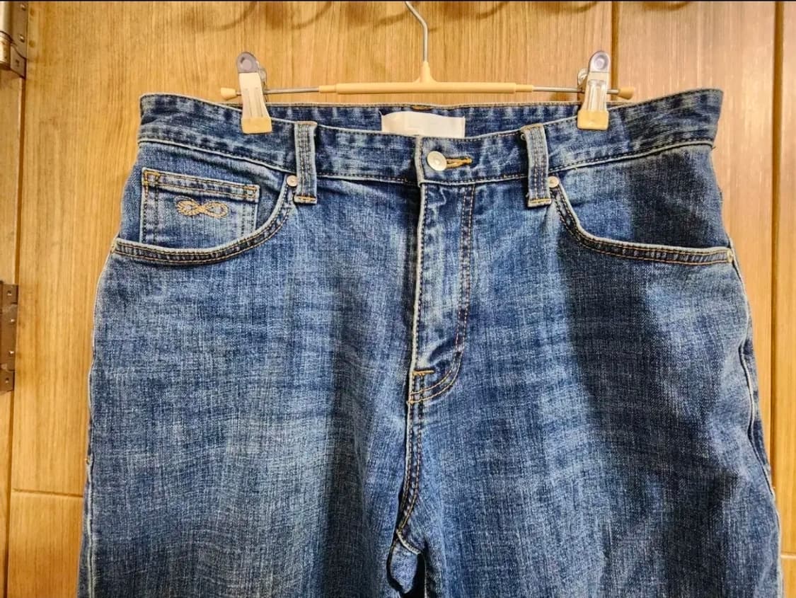 (33)플랙 워시드 테이퍼드 데님 팬츠 상품이미지2