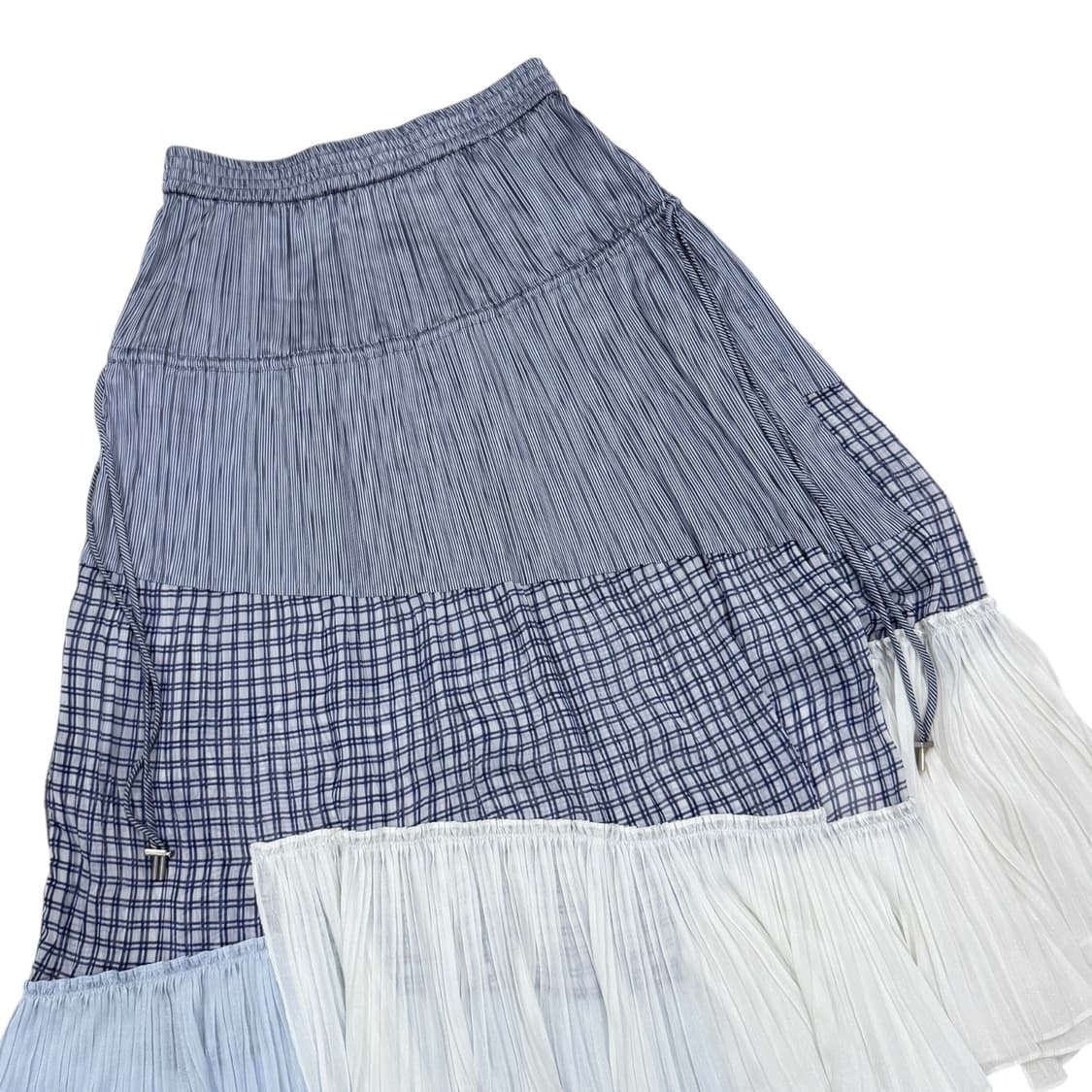 럭키슈에뜨 쉬폰 언발 롱스커트 치마 38 상품이미지2