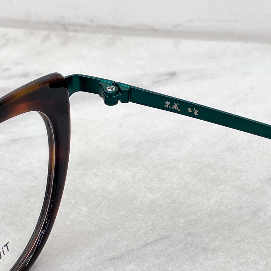 C27 경성 京城 오늘 그린 레오파드 솔텍스 캣아이 메탈 안경 상품이미지8