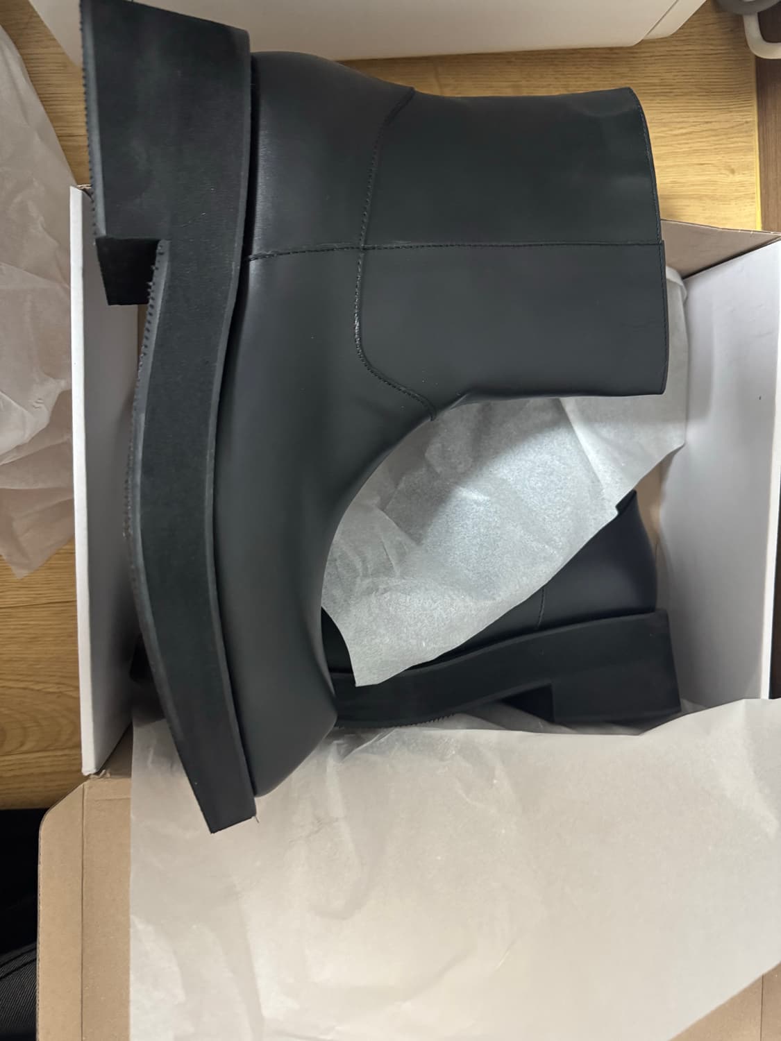 천연가죽 키높이 6cm 스퀘어토 첼시부츠 상품이미지2