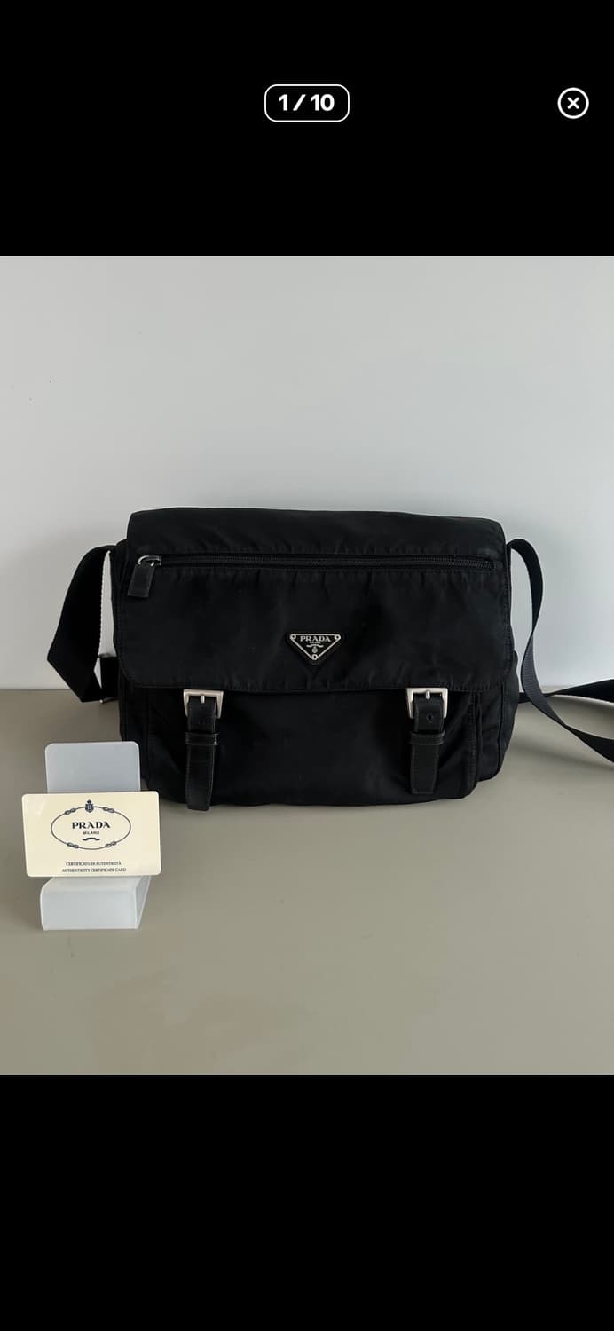[PRADA]프라다 나일론 메신저 크로스백 블랙 삼각로고 상품이미지4