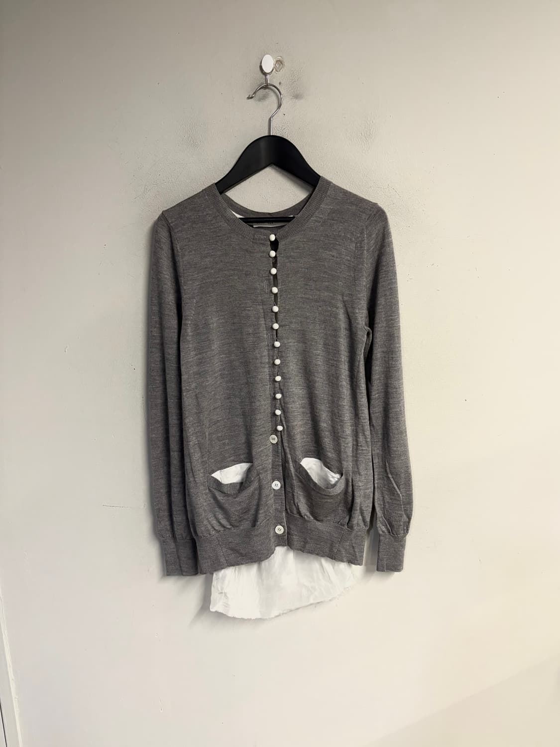 SACAI LUCK back panel cardigan grey 2 상품이미지1