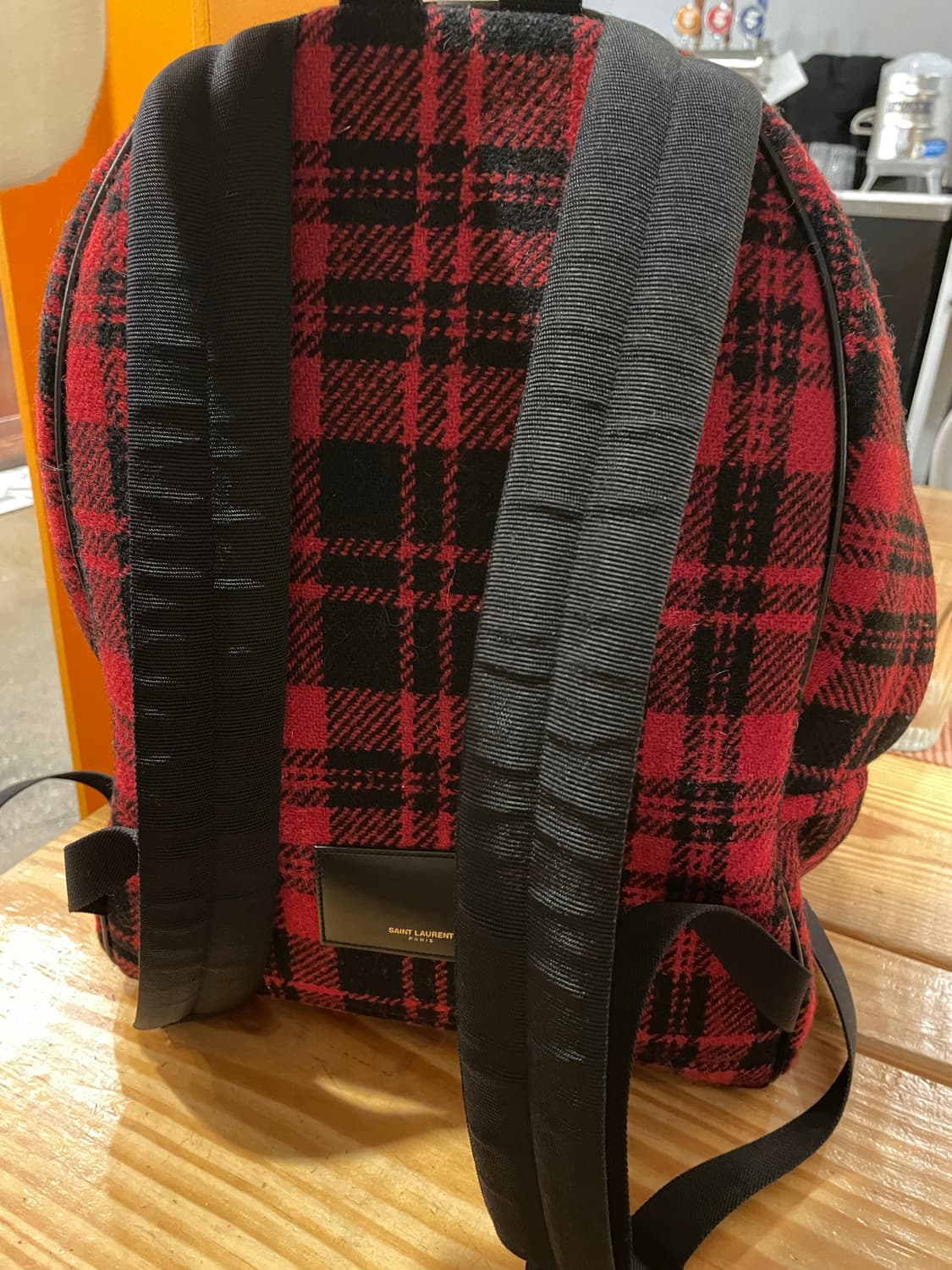 생로랑 타탄 체크 백팩 정품 상품이미지5