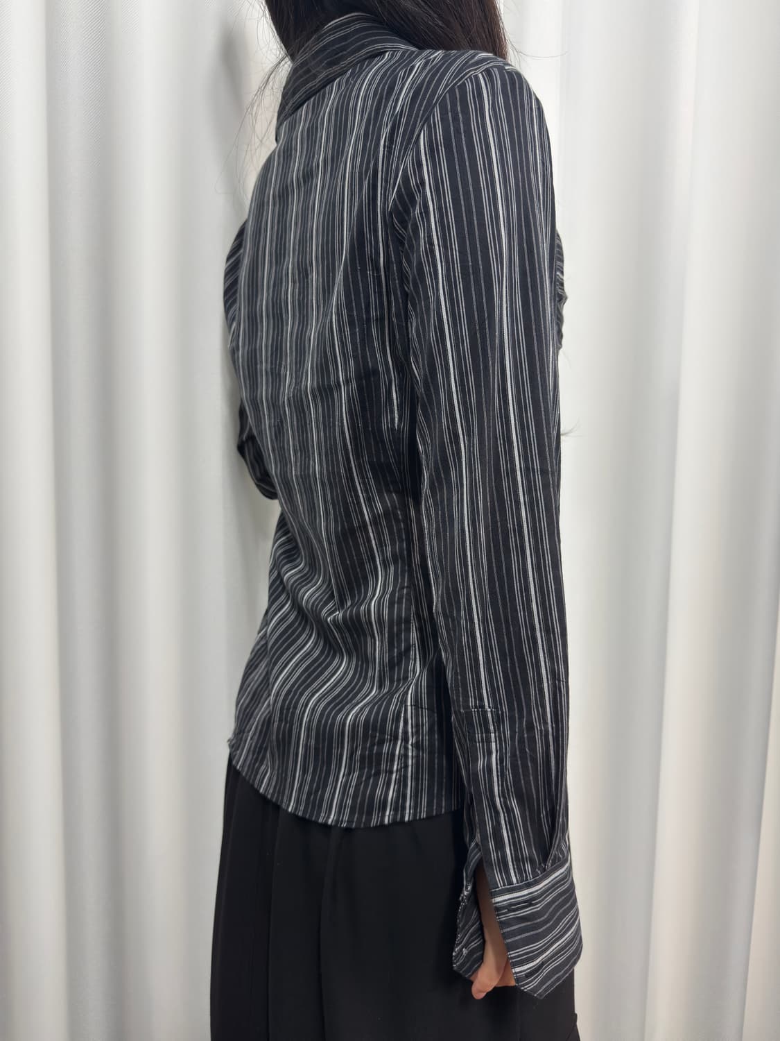 line shirring shirt 상품이미지3