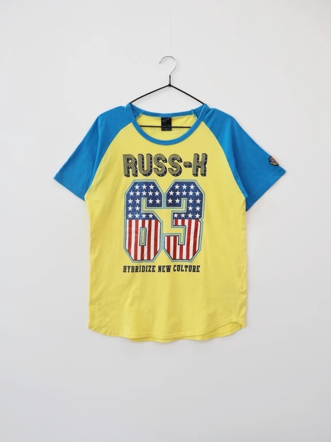 RUSS-K Raglan Graphic Tee Yellow 상품이미지4