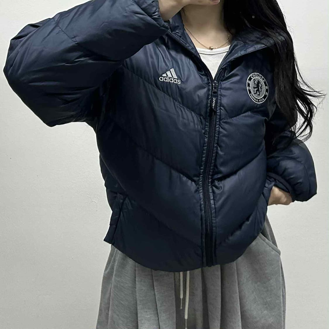 아디다스 첼시 09/10유니폼 덕다운 네이비 패딩(100) 상품이미지1