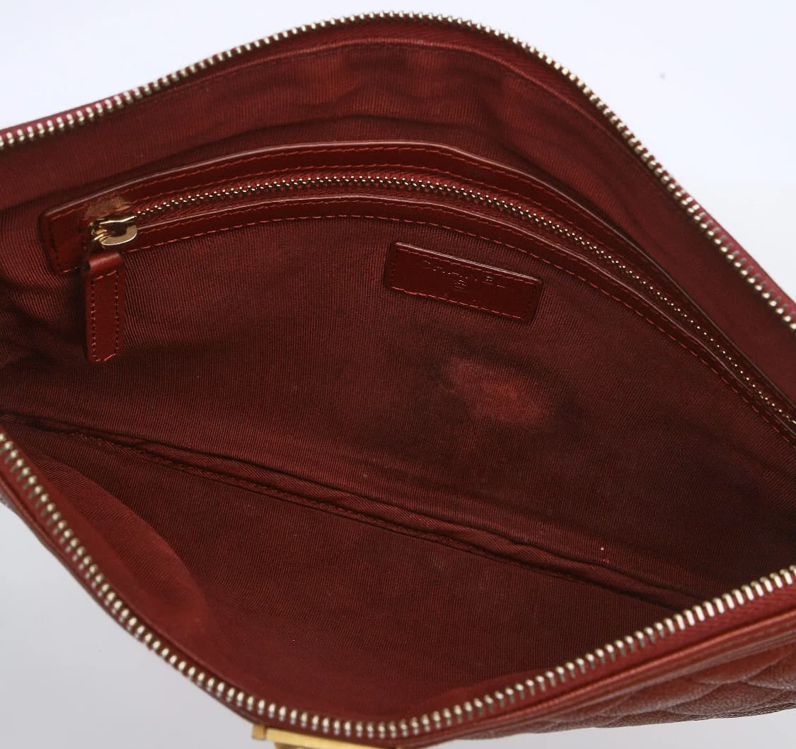 [A급] 샤넬 보이 캐비어 스킨 클러치 뉴미디움 판매합니다!!! 상품이미지9