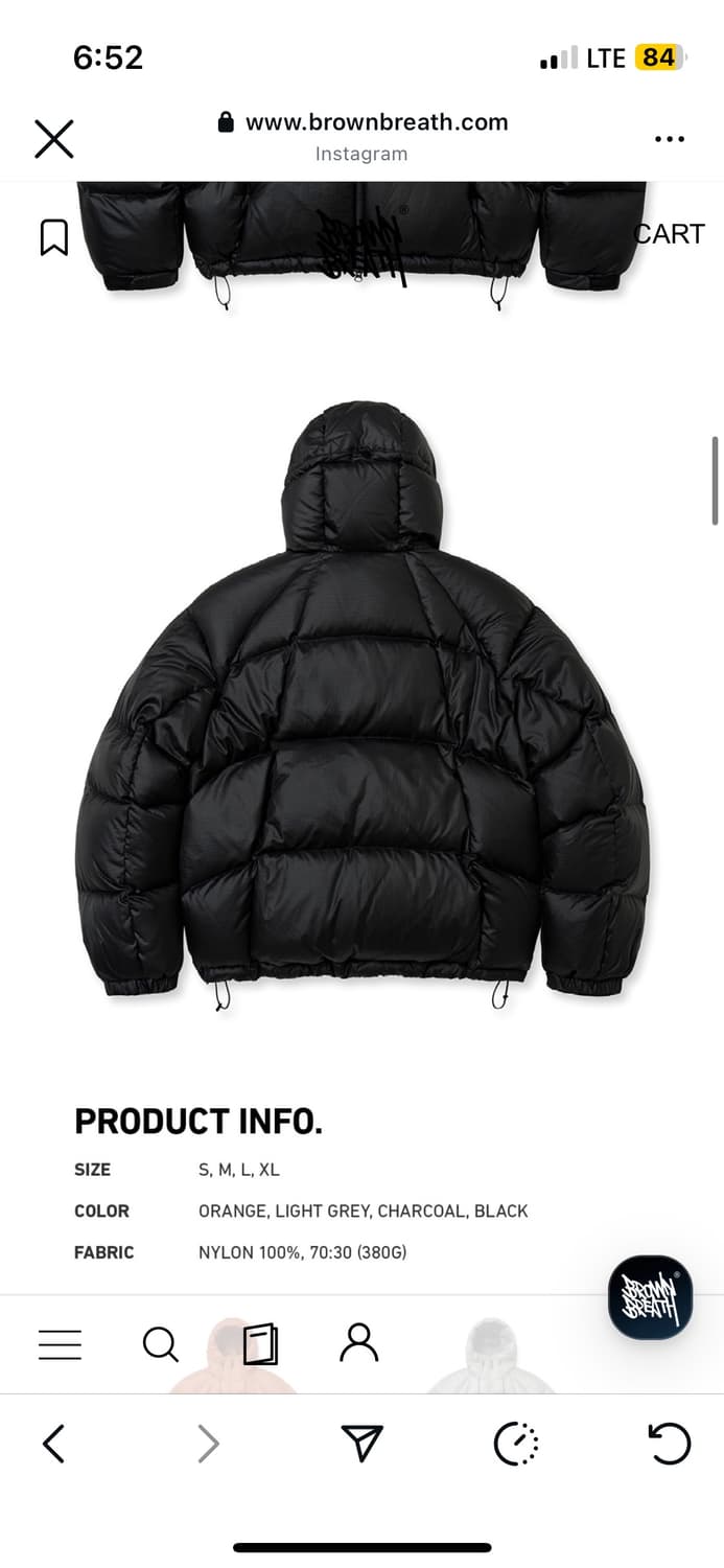 브라운브레스 푸퍼 패딩 S 상품이미지2