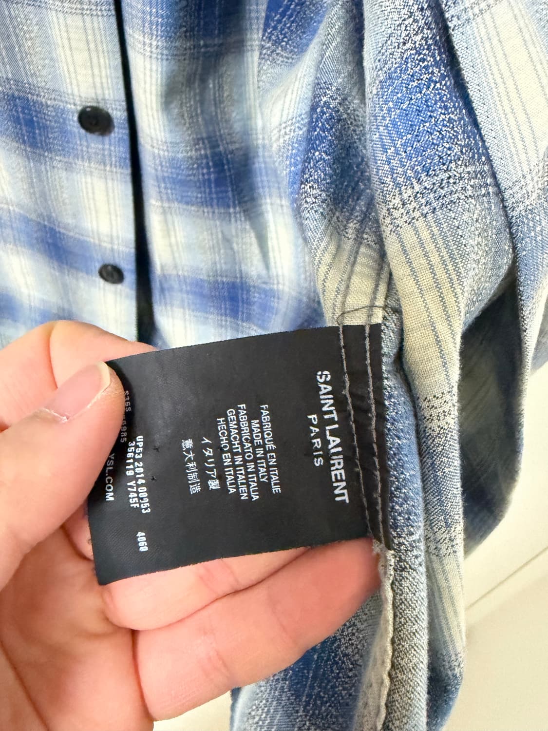 생로랑 체크셔츠 상품이미지3