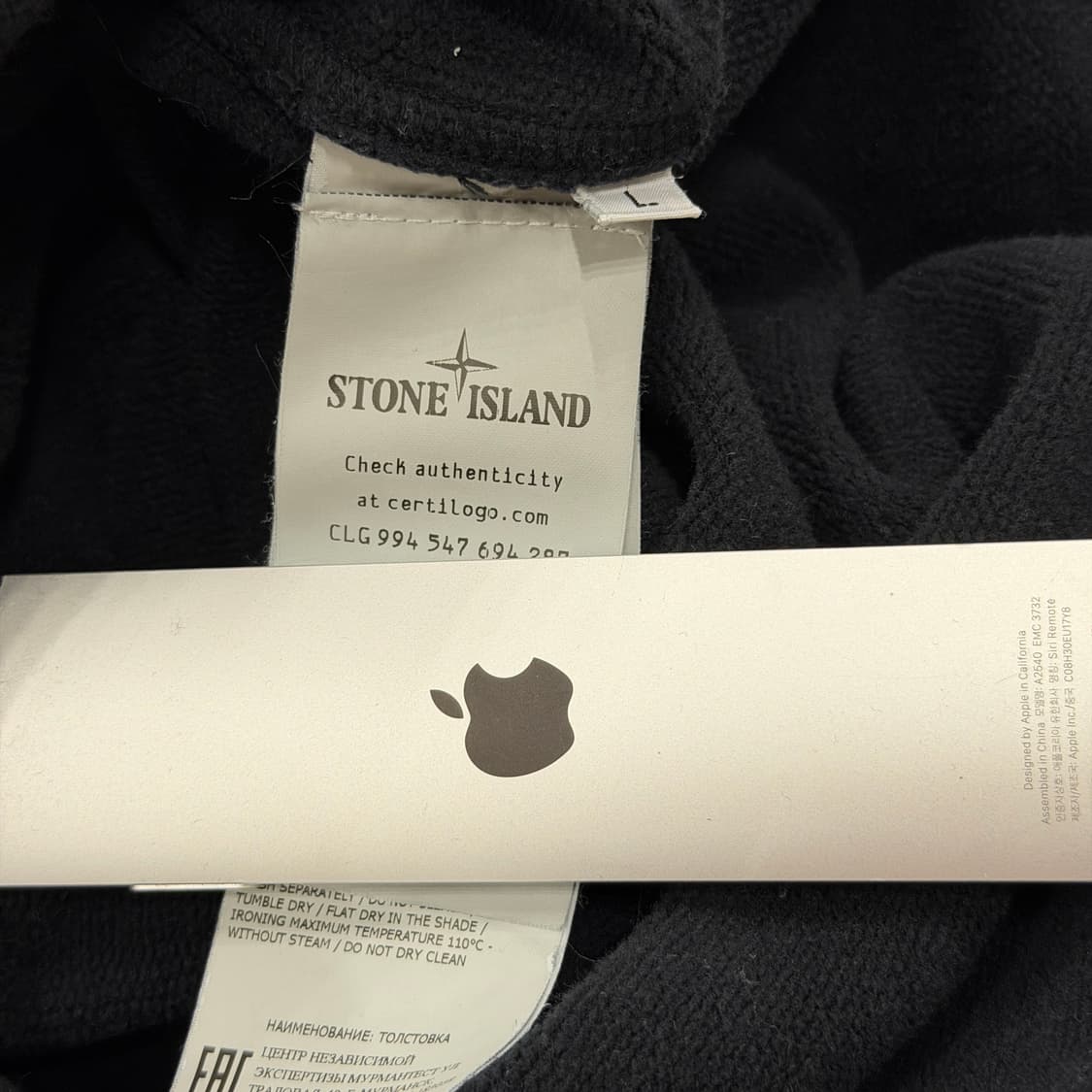 스톤아일랜드 와펜 패치 블랙 맨투맨 L 상품이미지7