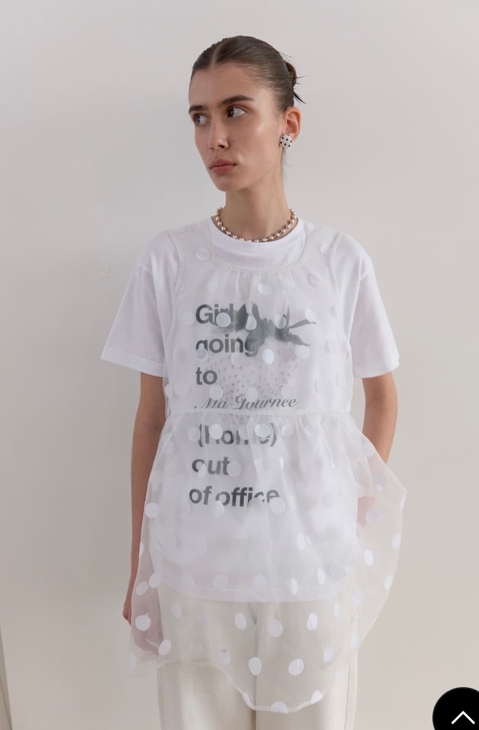 마조네 SHEER DOT ORGANZA DRESS_WHITE 상품이미지1