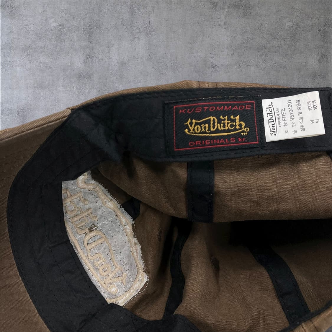 본더치 브라운 컬러 베이직 로고 볼캡 상품이미지5