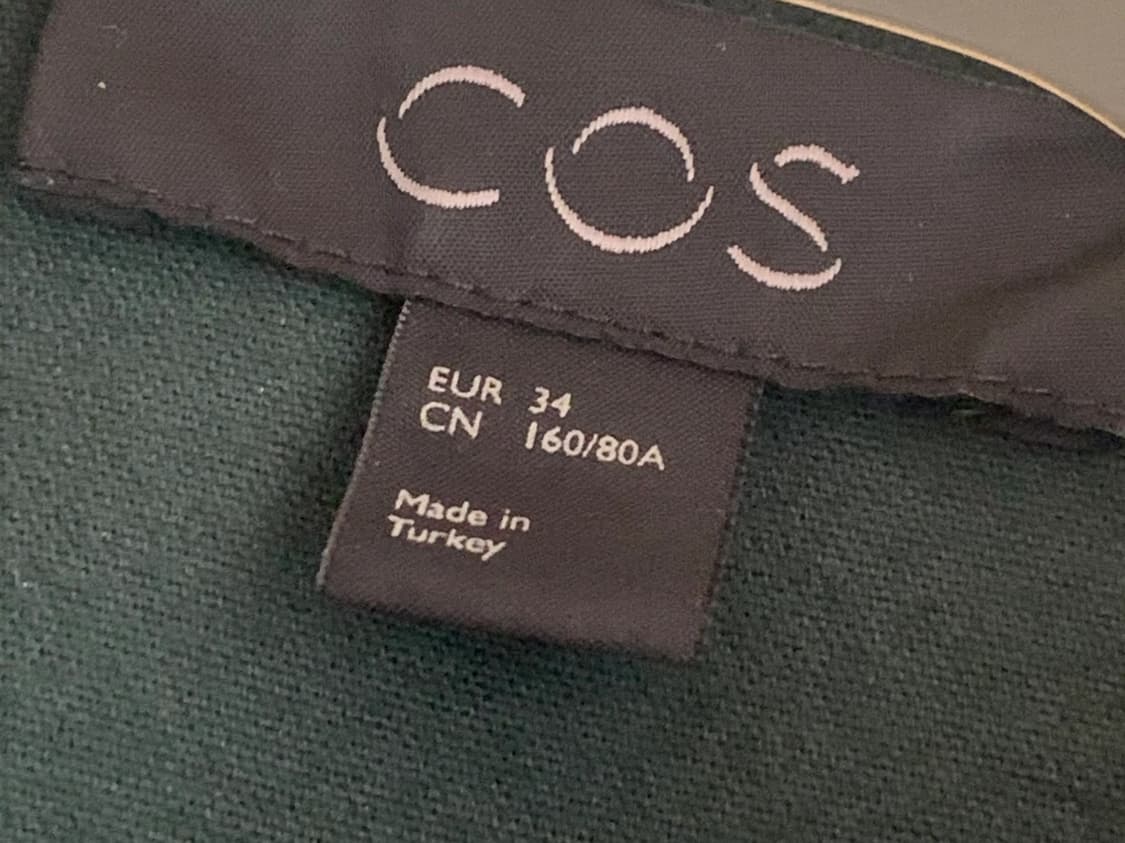 코스 코듀로이 다크그린 원피스 상품이미지3