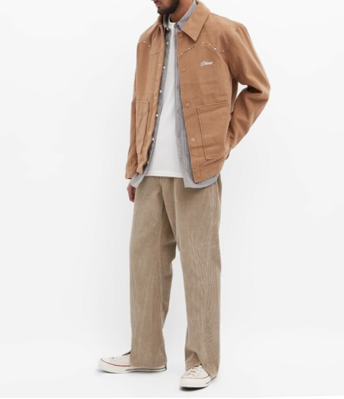 Dime 다임 스케이트보드 울 보머 자켓 탄 XL 상품이미지10