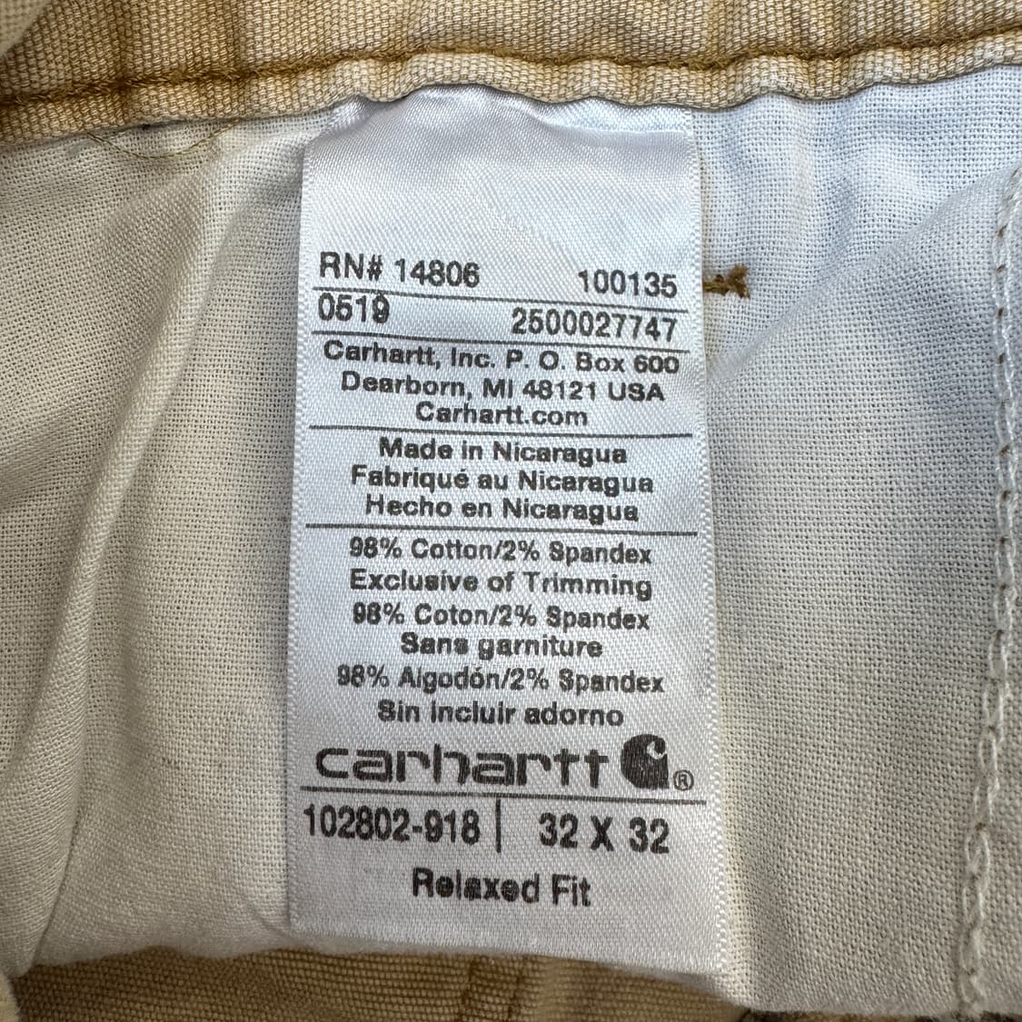 칼하트 OG 페이딩 더블니 워크팬츠 상품이미지10