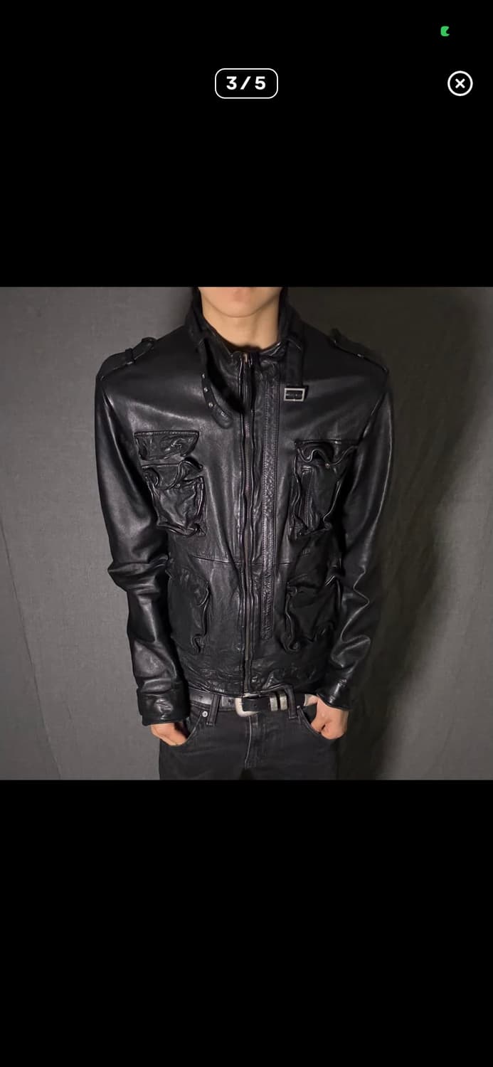 lamb skin pocket leather jacket 상품이미지3