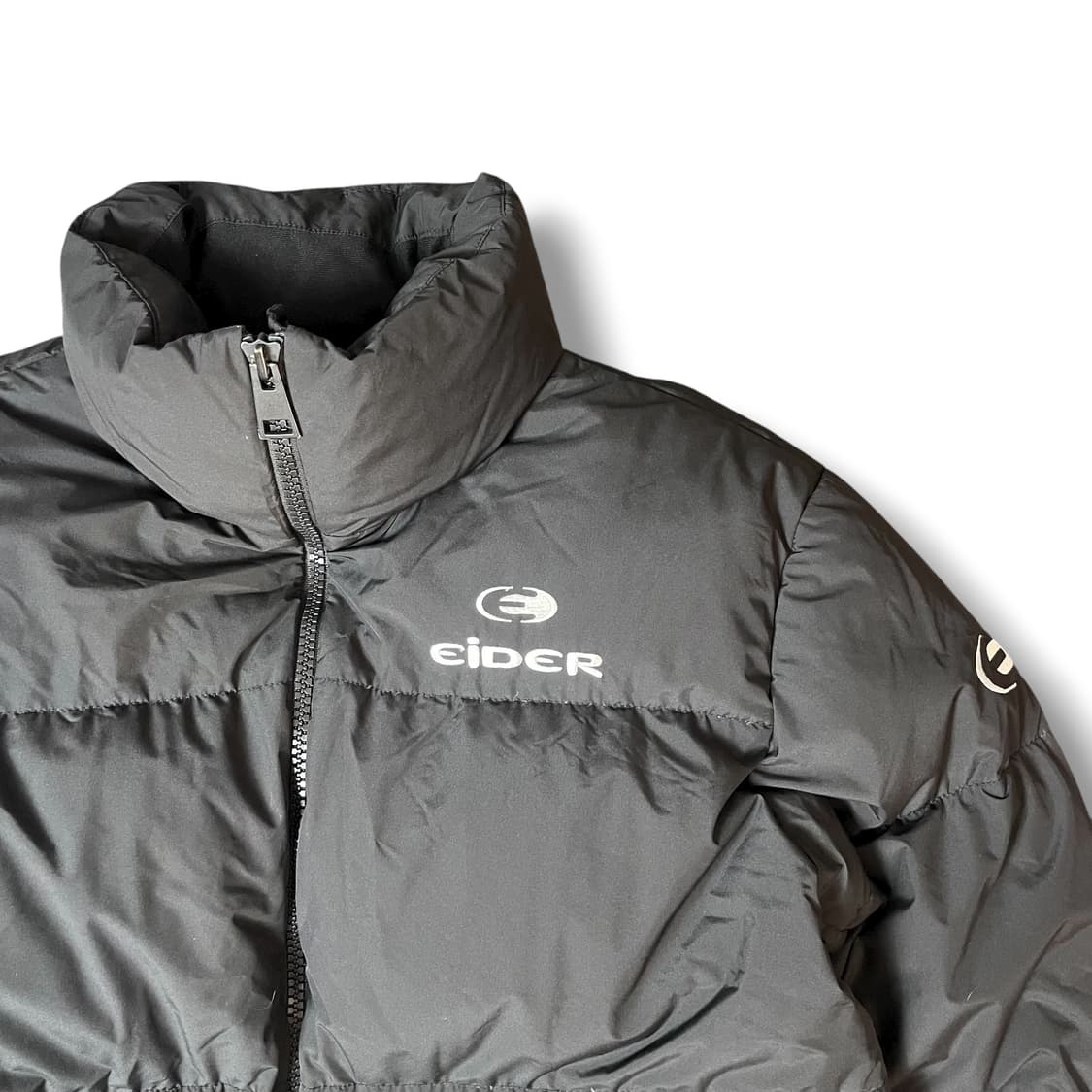 아이더 화이트 로고 블랙 푸퍼 다운 패딩 M 상품이미지3