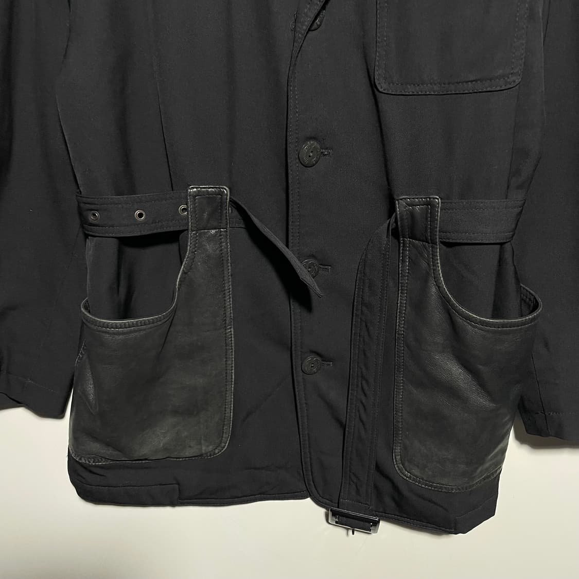 프란체스코 스말토 가죽 배색 사파리 재킷 (50사이즈)  상품이미지2