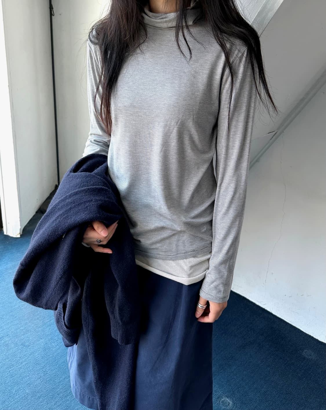 High gauge fabric stretched turtle neck  상품이미지9