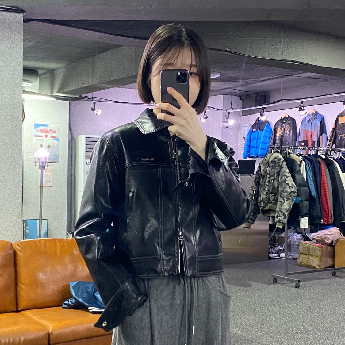 배드블러드 은장 레더 트러커 자켓 B3176 상품이미지1