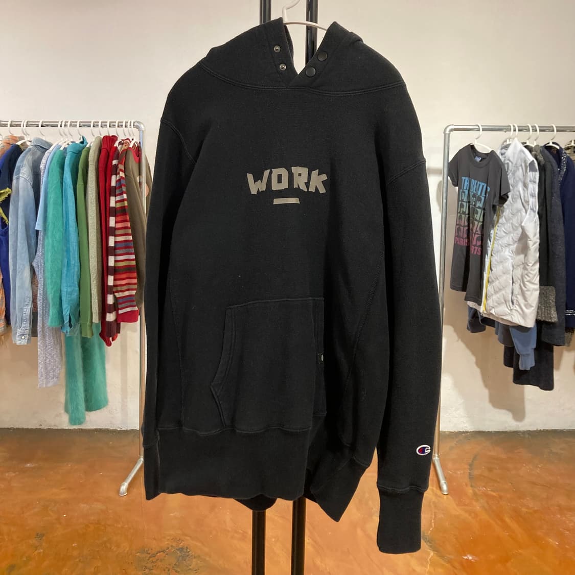 챔피온 리버스위브 블루택 후드 스웨트셔츠 상품이미지6