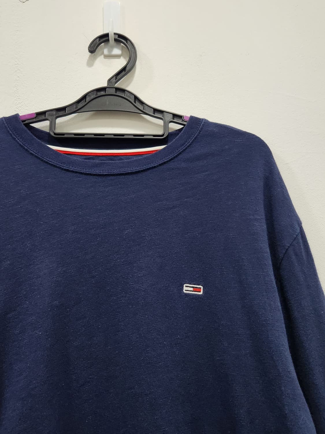 [XL] 타미힐피거 롱슬리브 긴팔 티셔츠 네이비 자수로고 상품이미지2