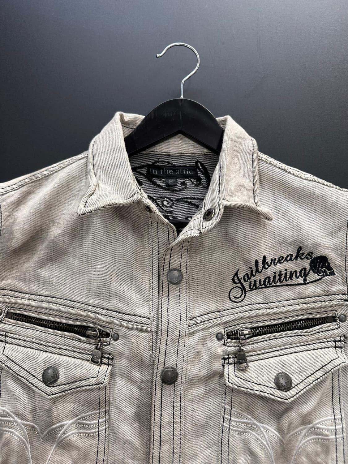 Japan vintage In the Attic 스컬 락시크 워시드 반팔 상품이미지10