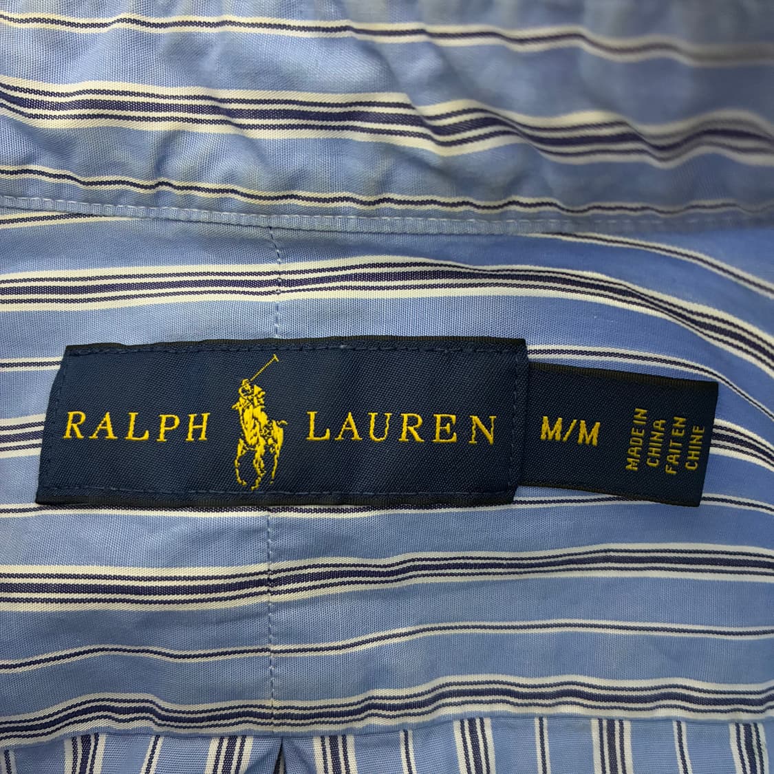 Polo  폴로 랄프로렌 자수 코튼 블루 스트라이프 셔츠 상품이미지4