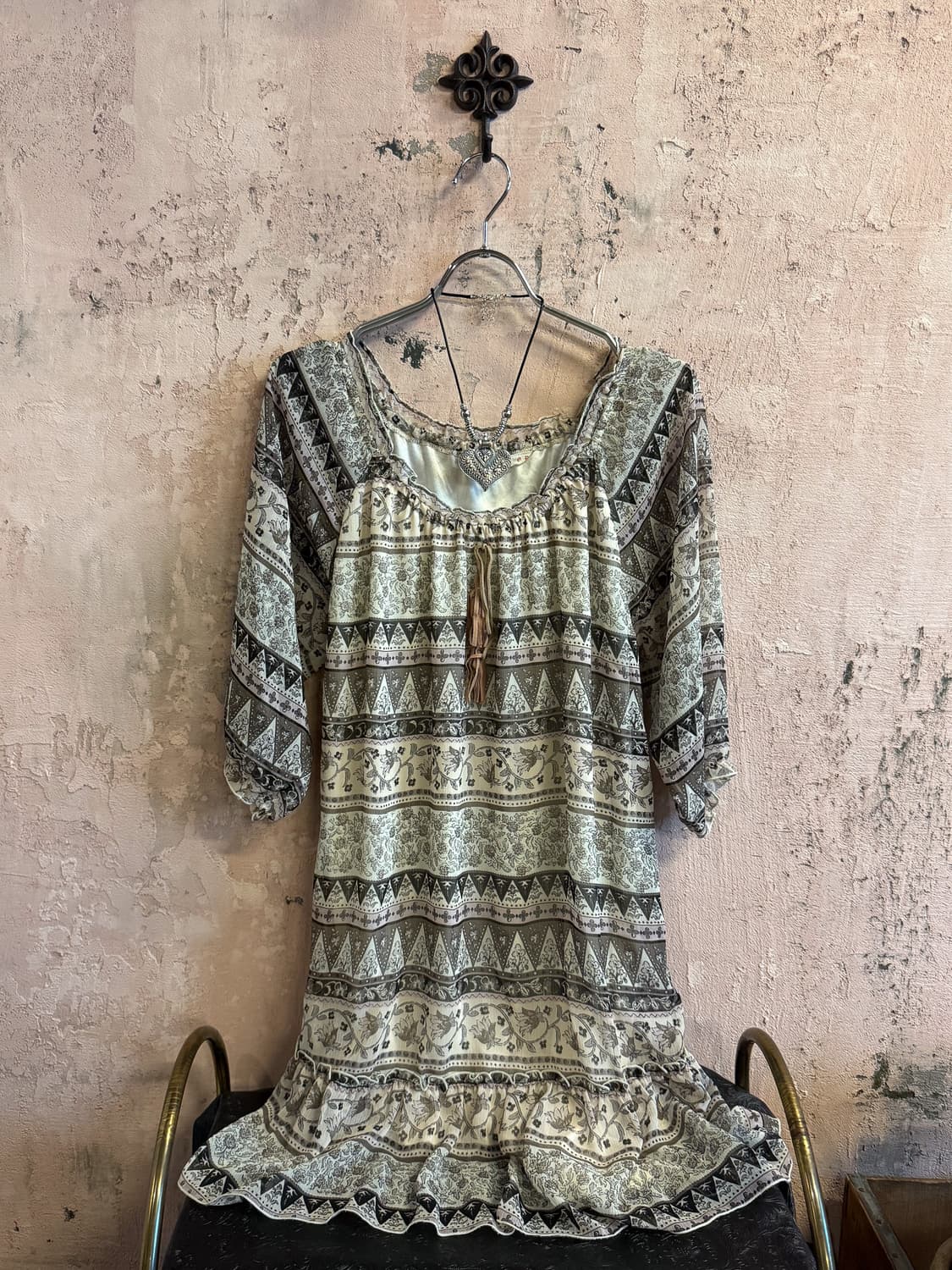 Oriental Fringe Lace-Up Dress 0026 상품이미지2