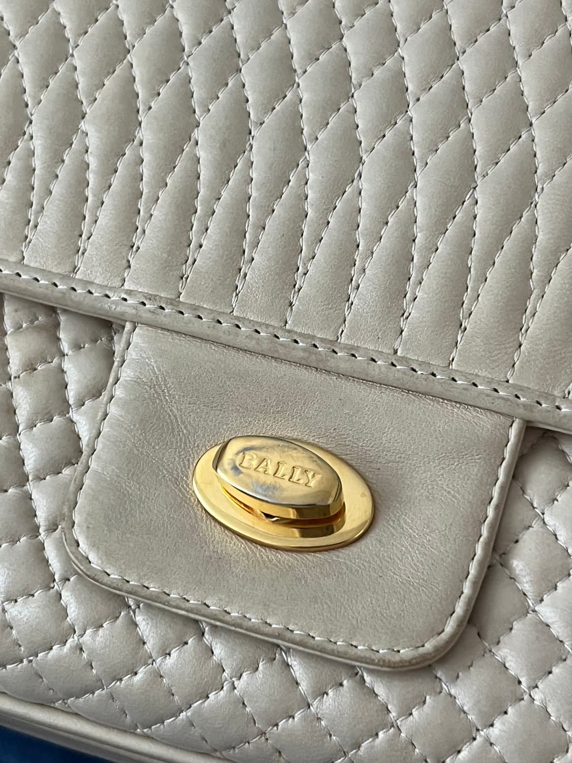 발리 빈티지 퀼팅 가죽 더블 플랩 숄더백 상품이미지3