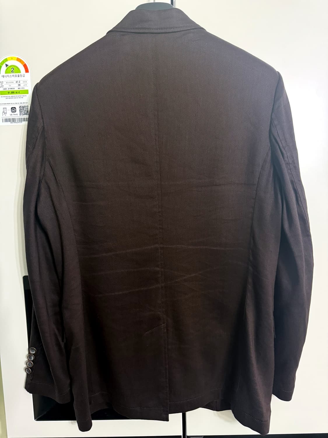 먼싱웨어 버건디 린넨 자켓 블레이저 라지 사이즈 상품이미지3