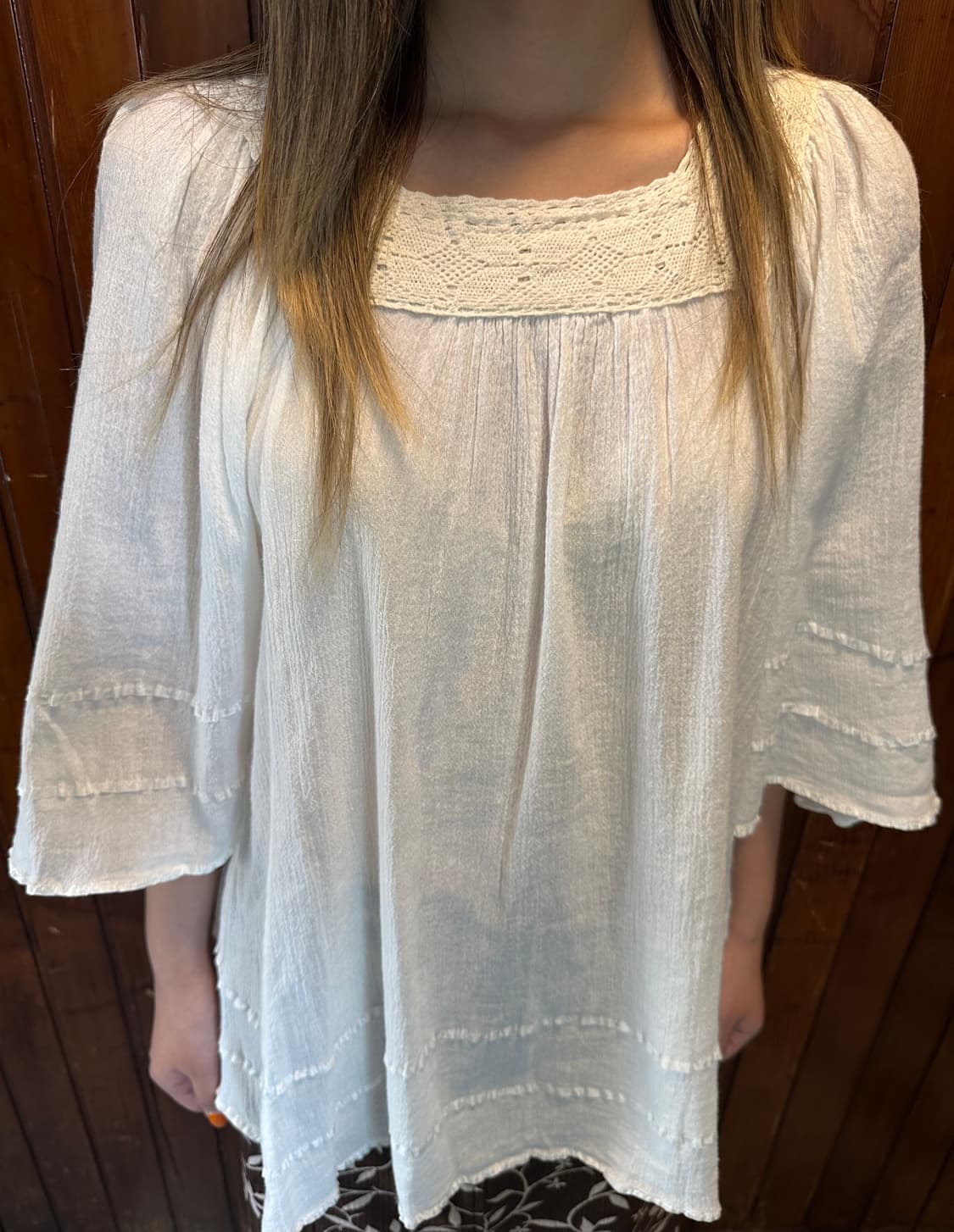 lace cotton top 상품이미지2