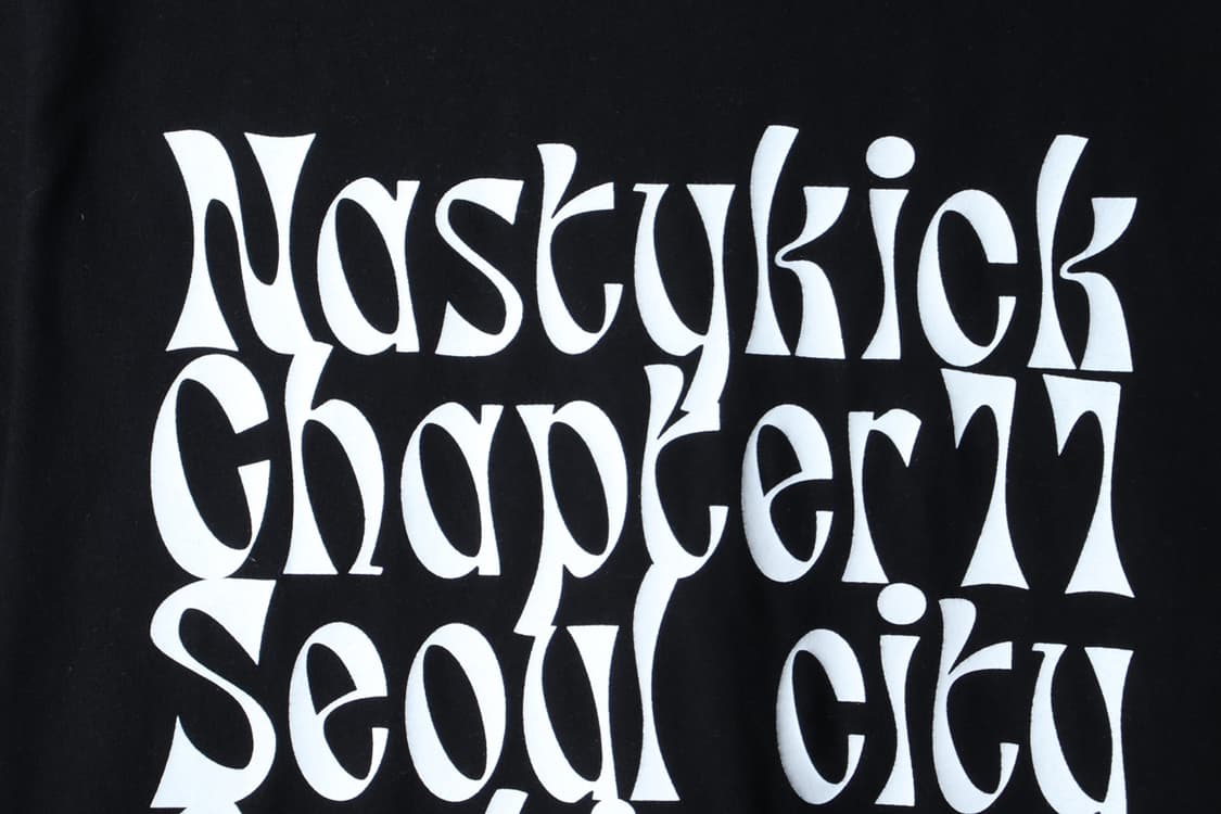 (L-XL) 네스티킥 반팔 티셔츠 오버핏 레터링 블랙 스트릿-7B5A 상품이미지5