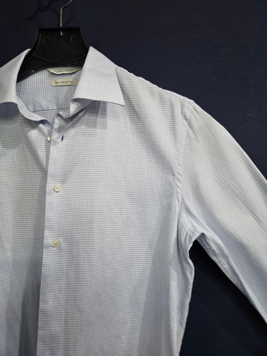 수트서플라이 체크 남성 슬림핏 95 긴팔셔츠  상품이미지4