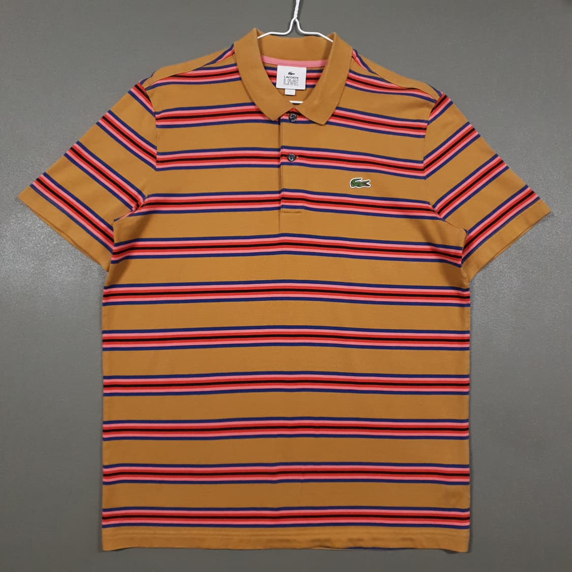 105) 라코스테 라이브 신형 스트라이프 코튼 폴로 셔츠 반팔 카라티 상품이미지3
