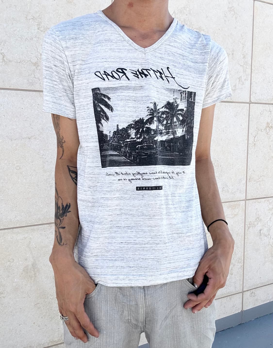 “Vintage” Y2K Print White Tee 상품이미지1