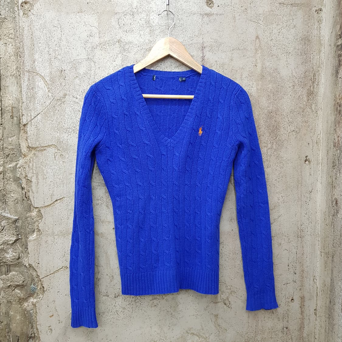 랄프로렌 브이넥 니트 파랑 S사이즈  상품이미지1