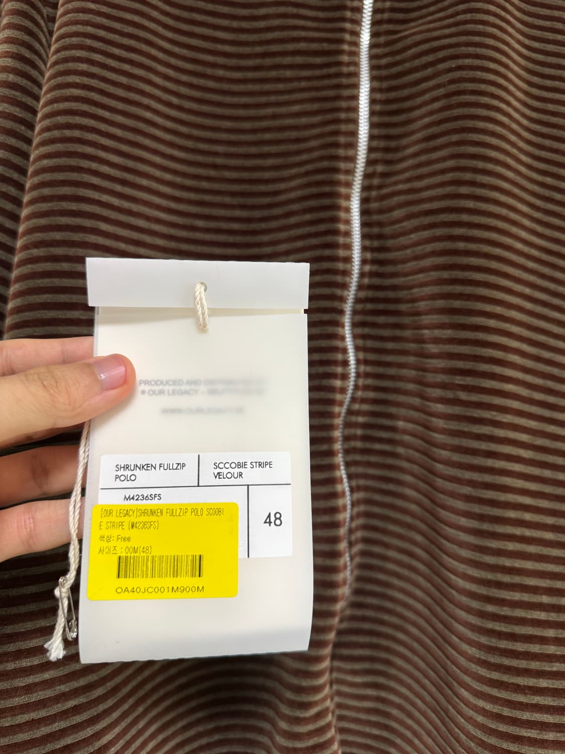 아워레가시 슈렁큰 벨루어 집업 상품이미지5