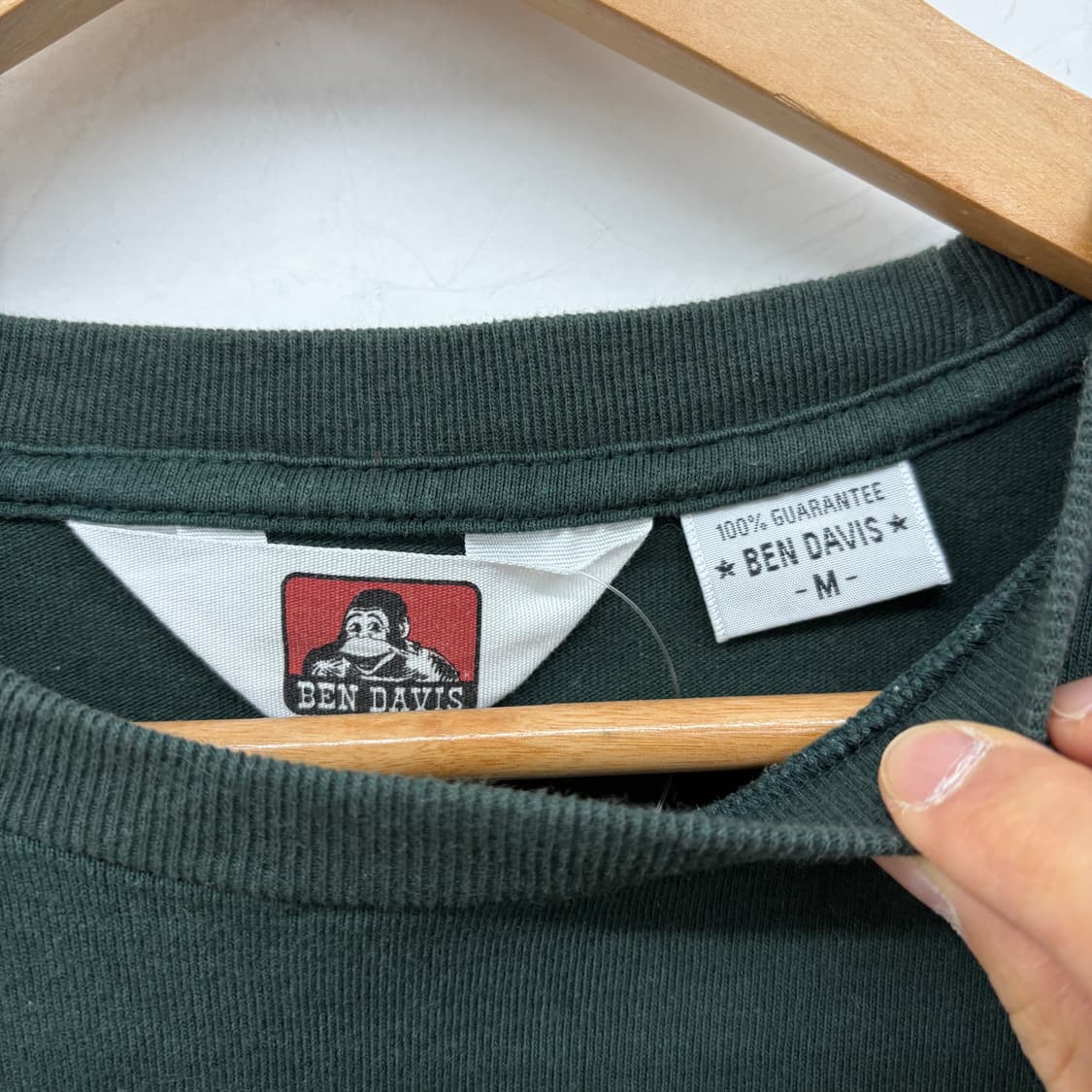 벤 데이비스 포켓 반팔 티셔츠 그린 공용M 상품이미지3
