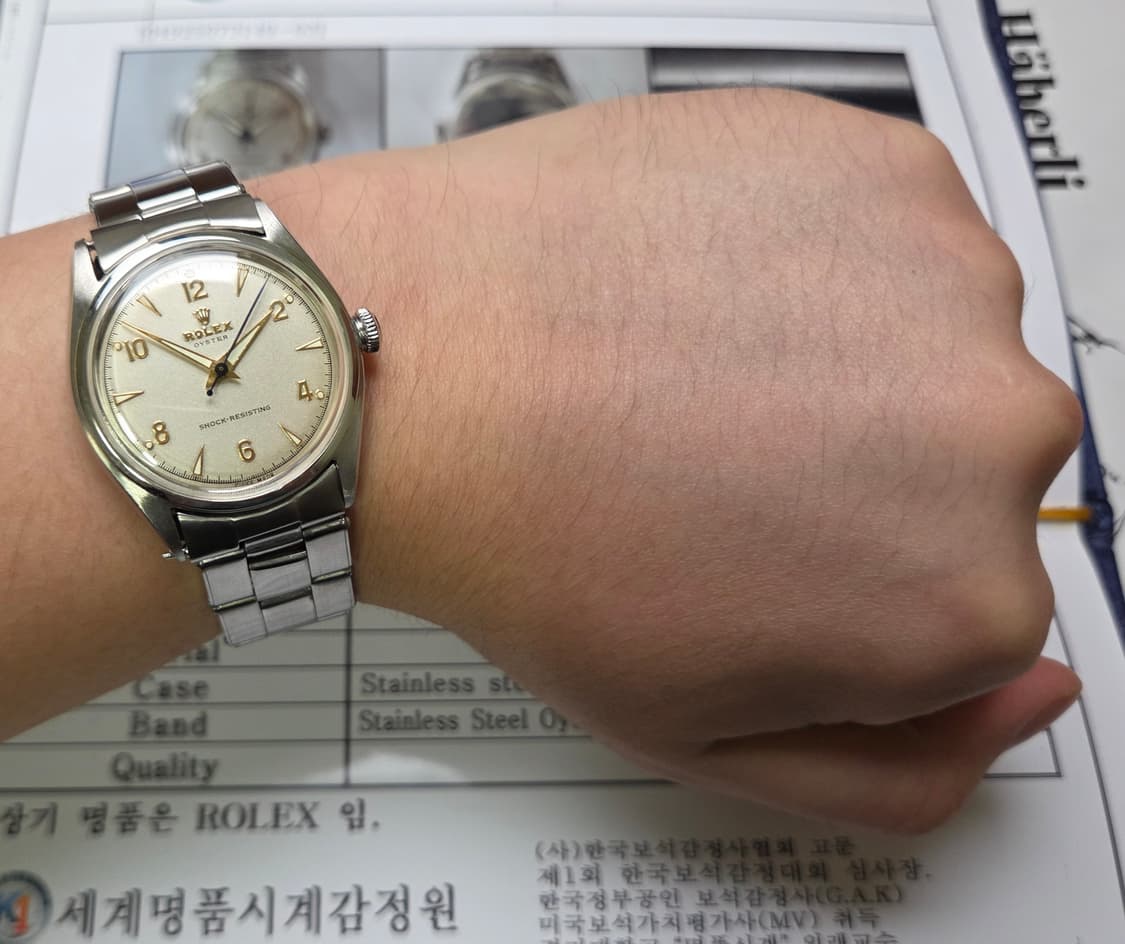 레어] 빈티지 롤렉스 오이스터 프리시즌 4365 버블백 리벳 브슬 (감정 상품이미지5