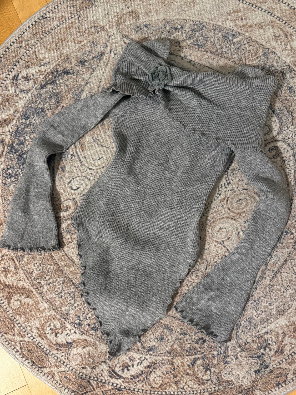 빈티지 러플 오프숄더 상품이미지2